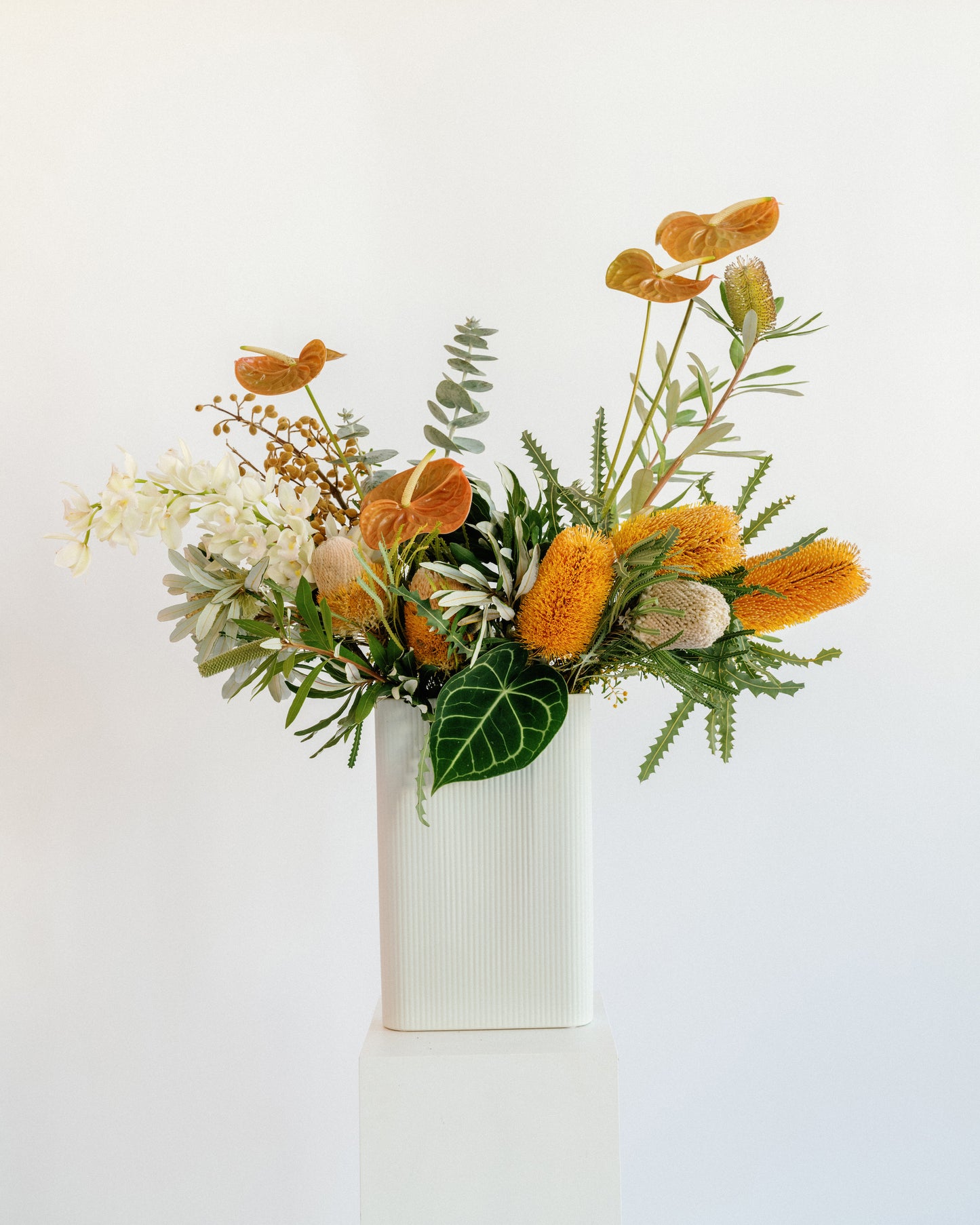 Earthy Palette Floral Arrangement – Modern & Sculptural