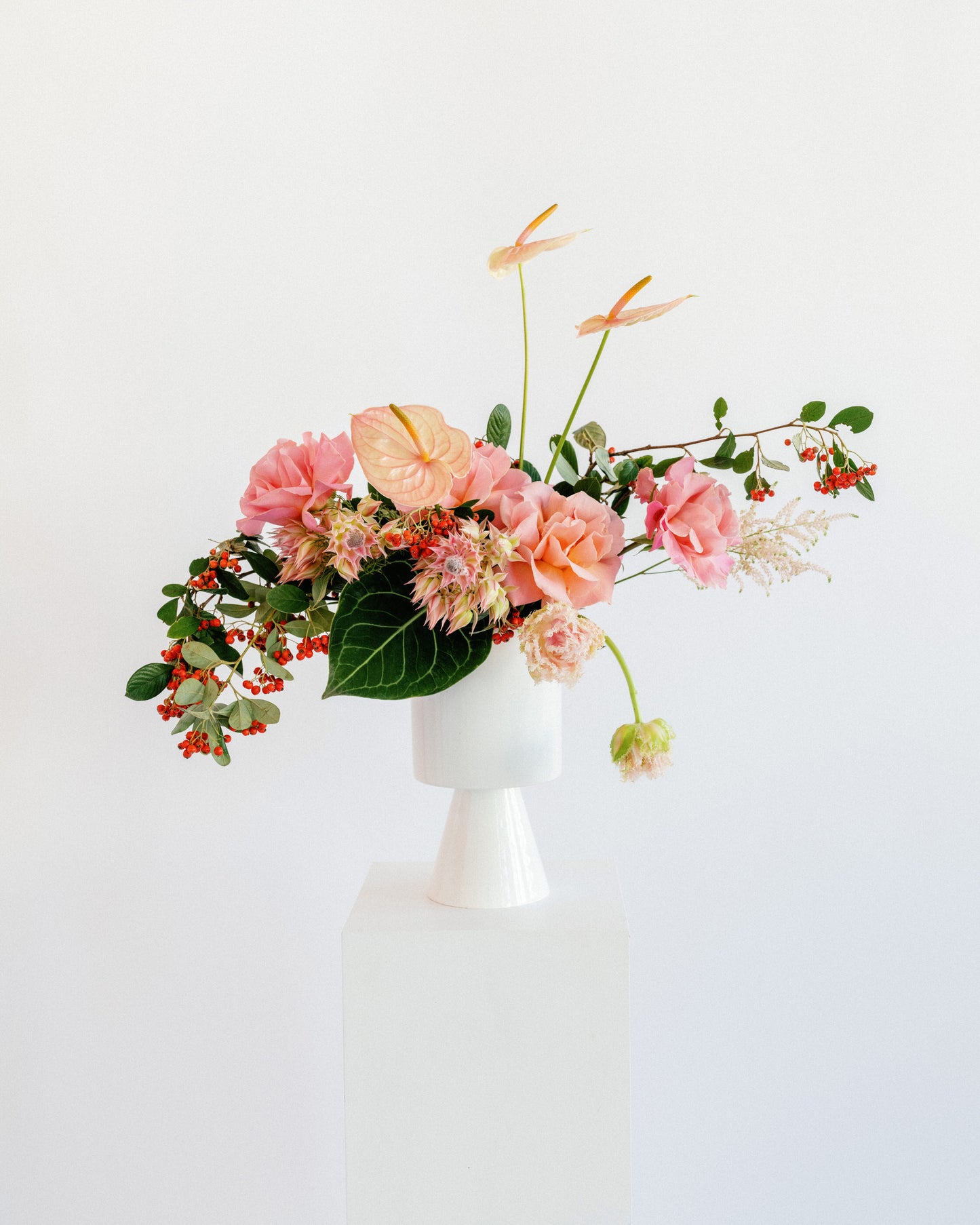 Perfectly Pink Floral Arrangement – Modern & Sculptural