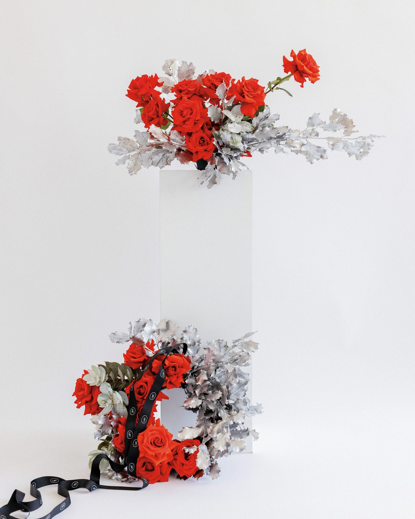 Red Rose Christmas Table Arrangement