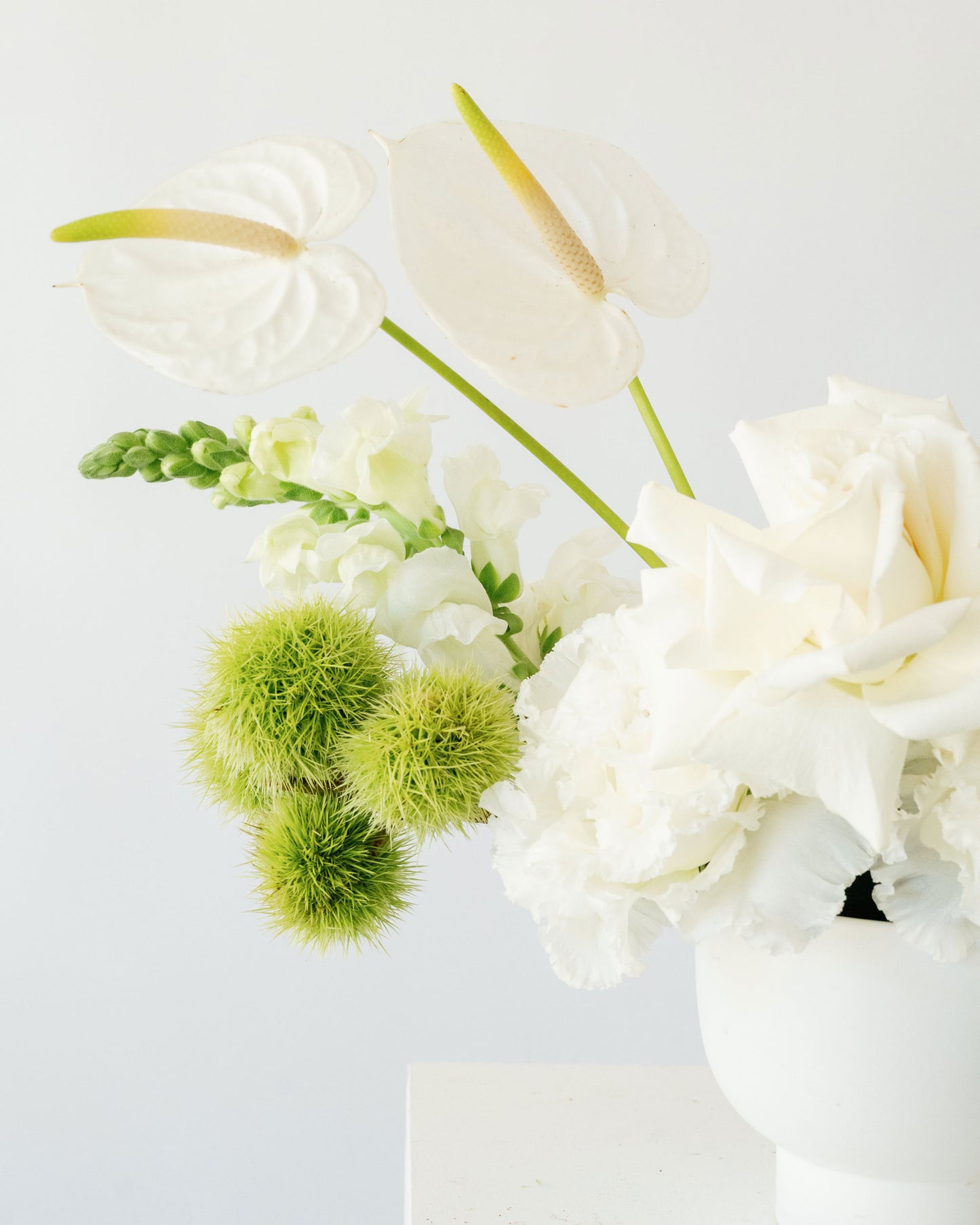 All White Small Table Arrangement