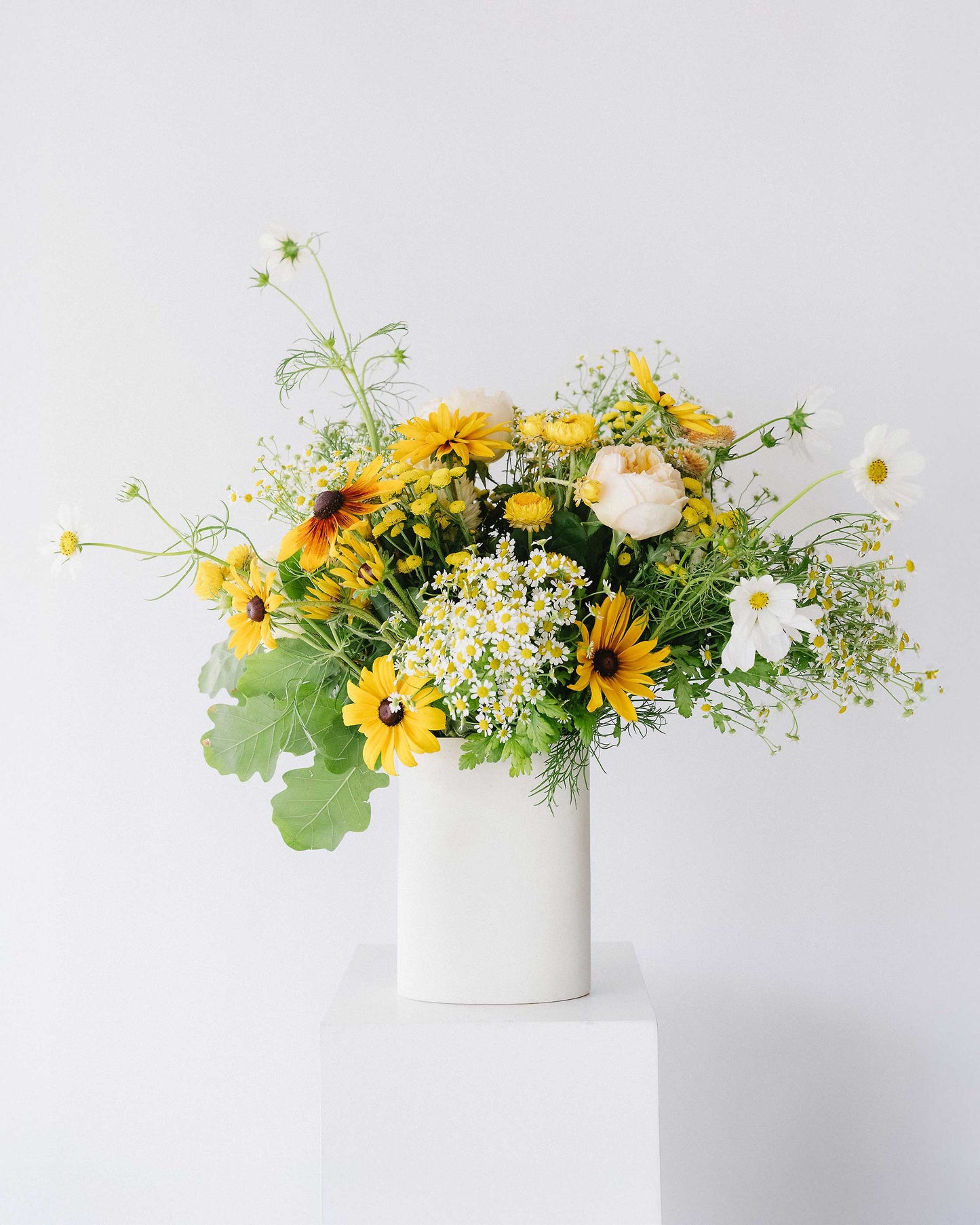 Bright Yellow Floral Arrangement – Classic & Full
