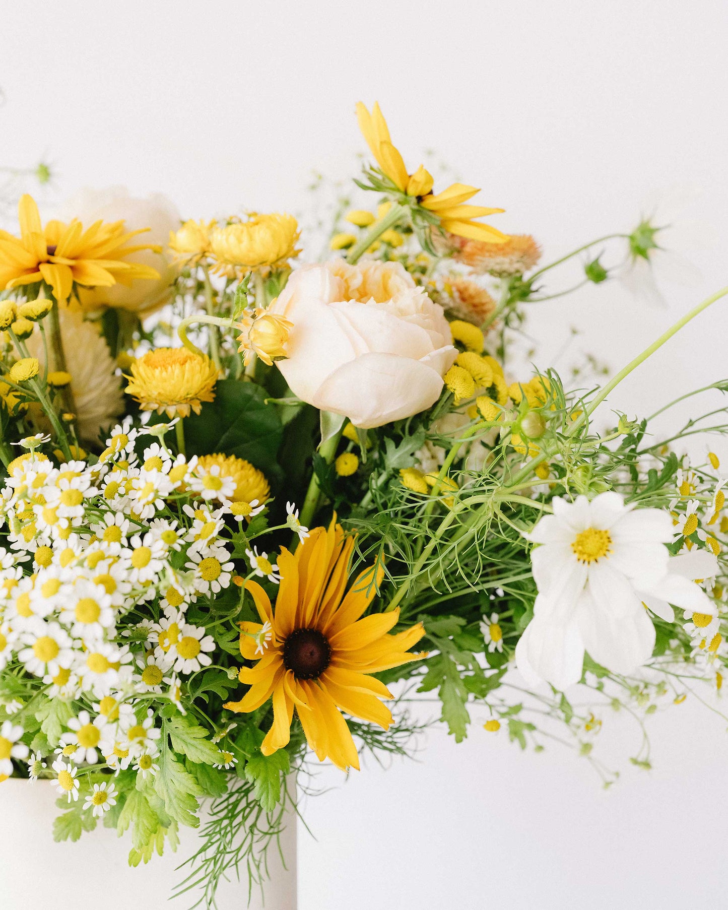 Bright Yellow Floral Arrangement – Classic & Full