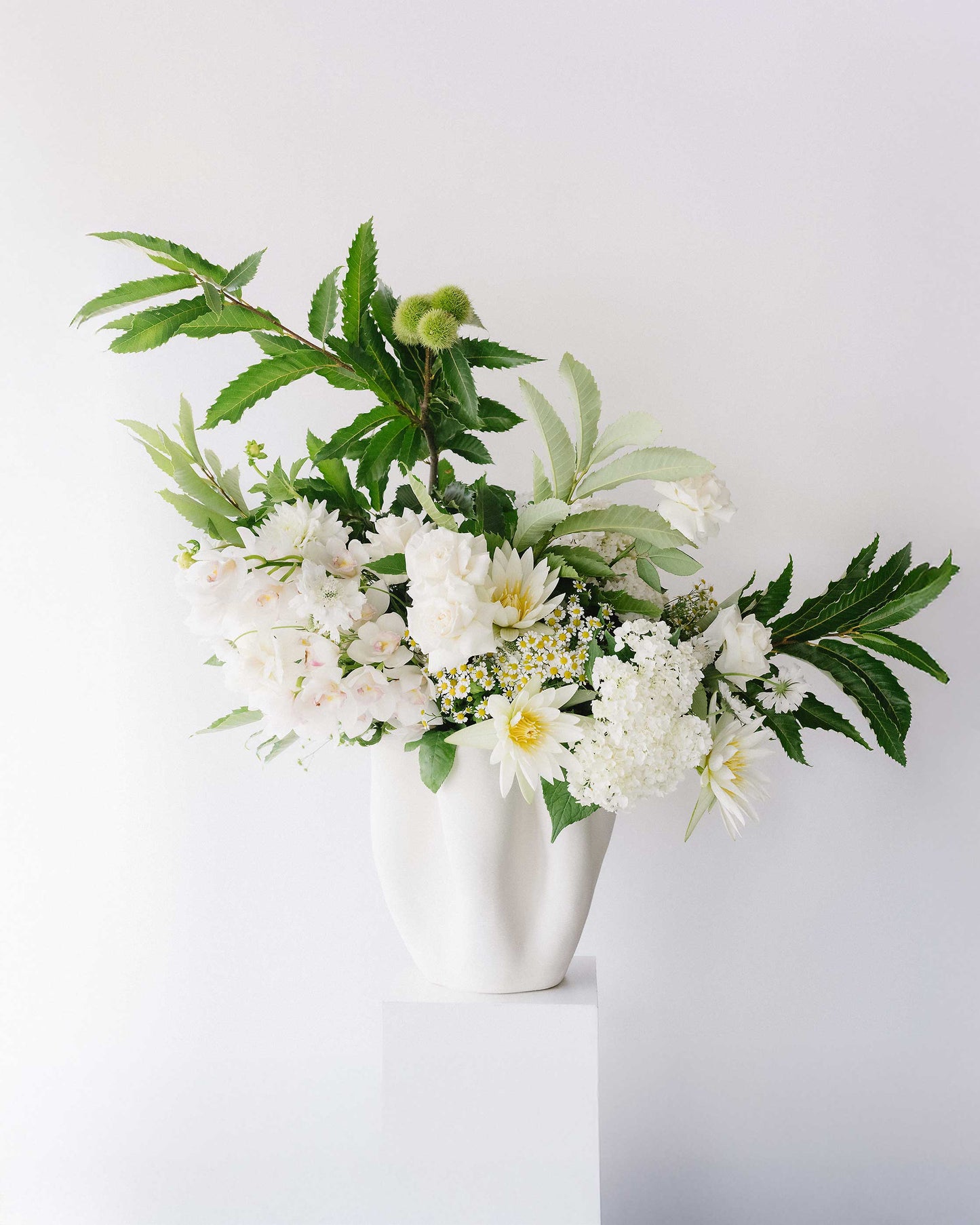 All White Grande Floral Arrangement