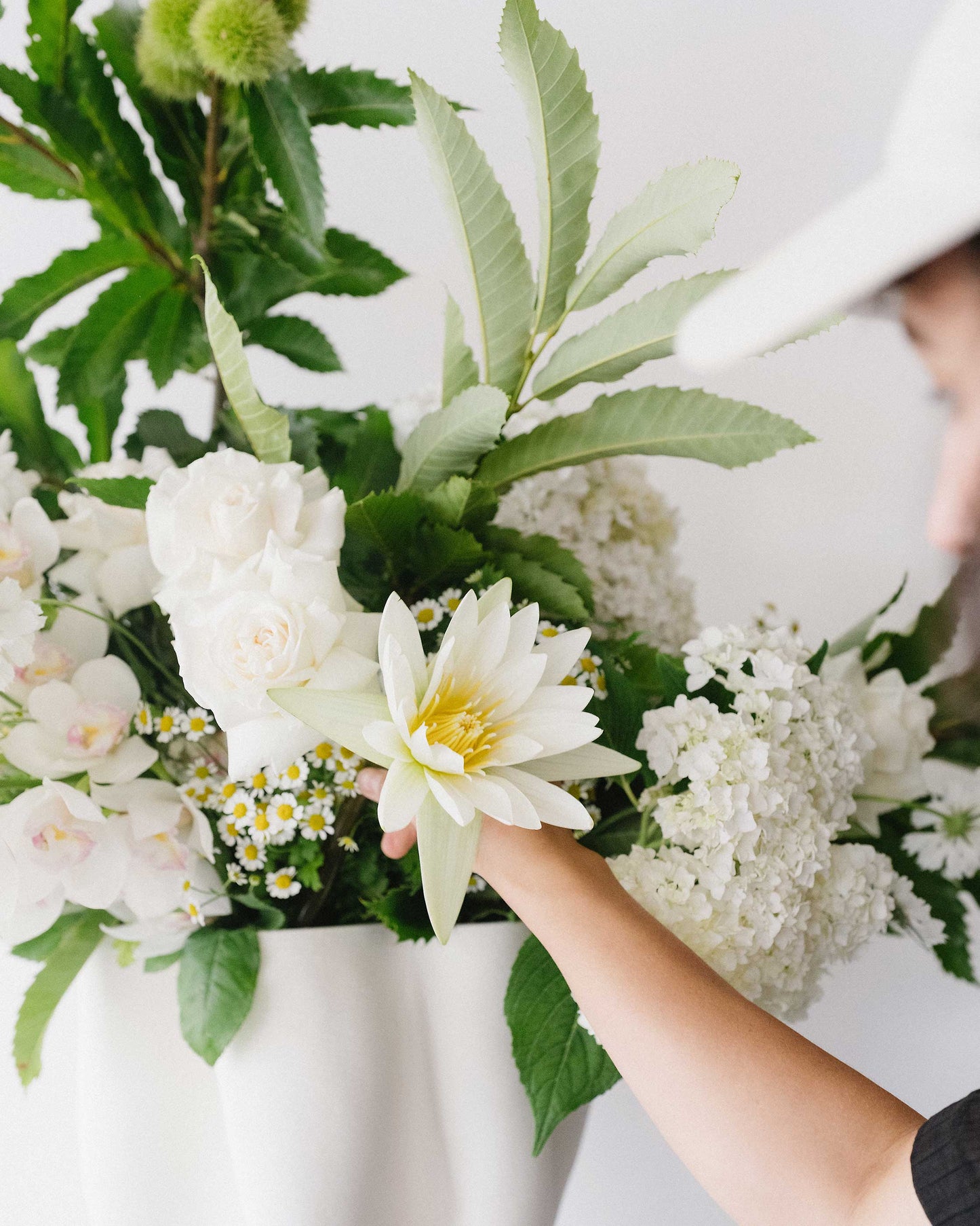 All White Grande Floral Arrangement