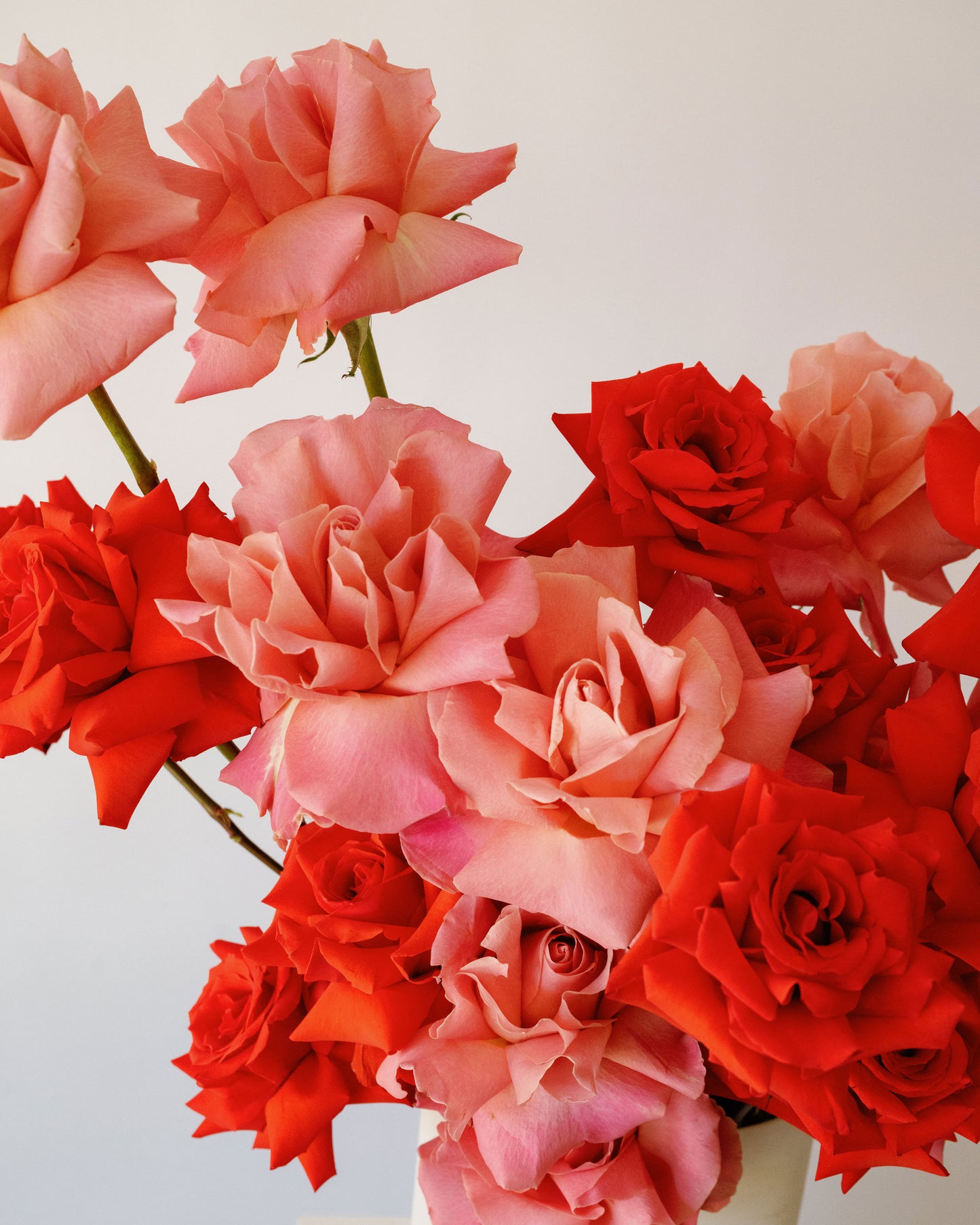 Pink & Red Roses Flower Bunch
