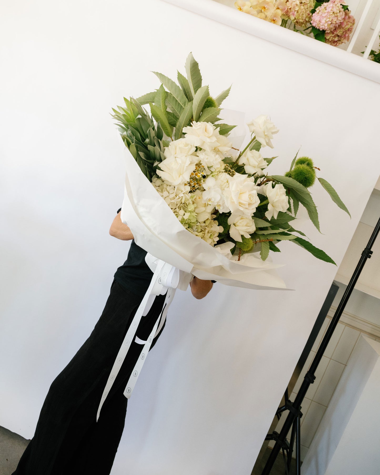All White Grande Floral Arrangement