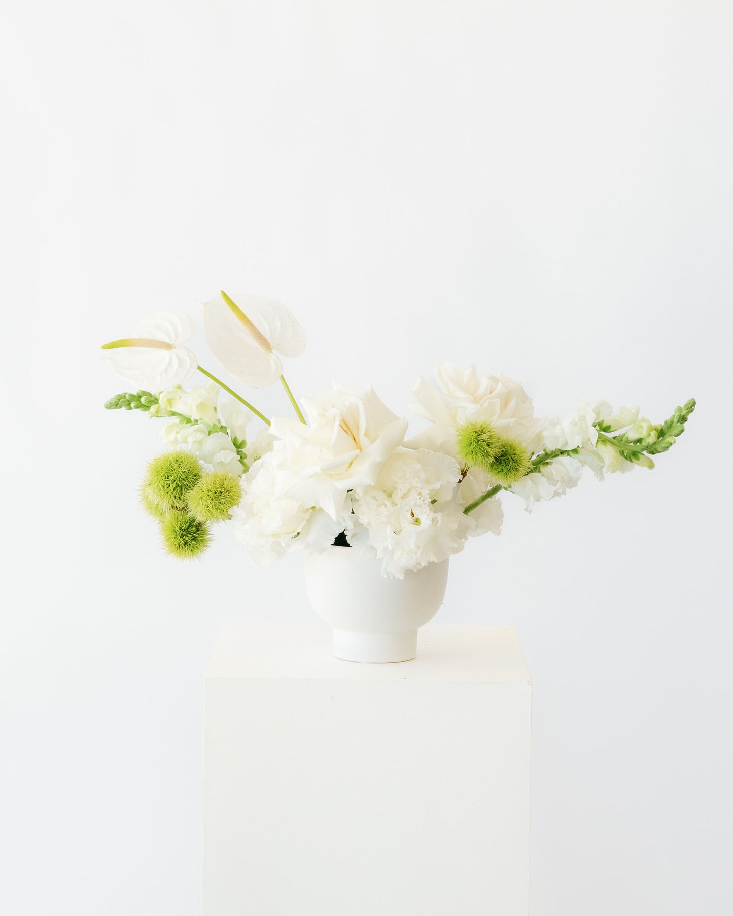 All White Small Table Arrangement
